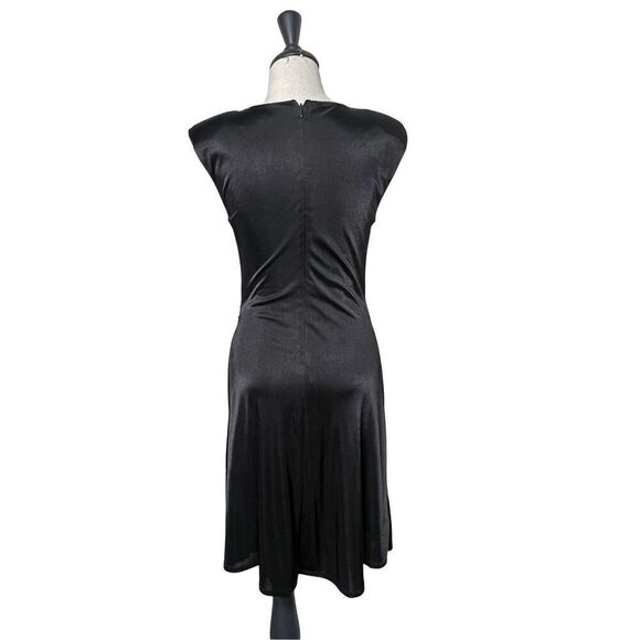 Express NWT Sleeveless Silky Sheath Dress Little Black Dress Size Small - Picture 3 of 4
